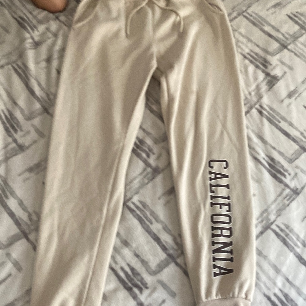 Beige soft sweatpants